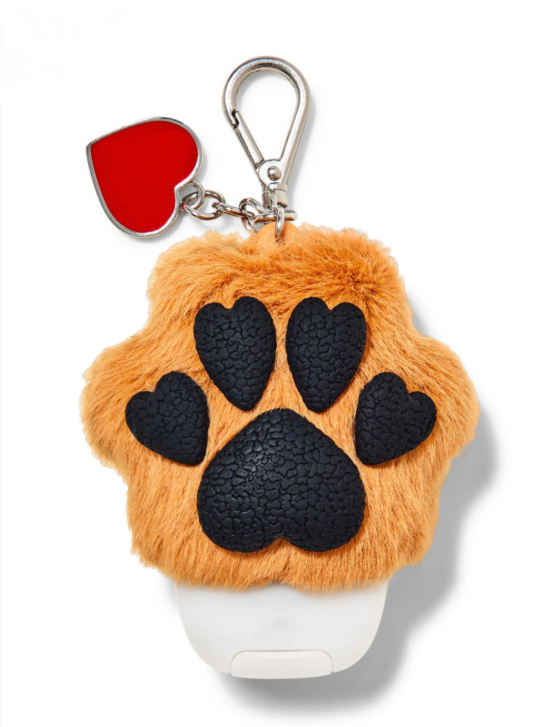 BATH&BODY WORKS | Brown Heart Paw With Charm PocketBac Holder / Porta Gel - Incluye Gel Antibacterial