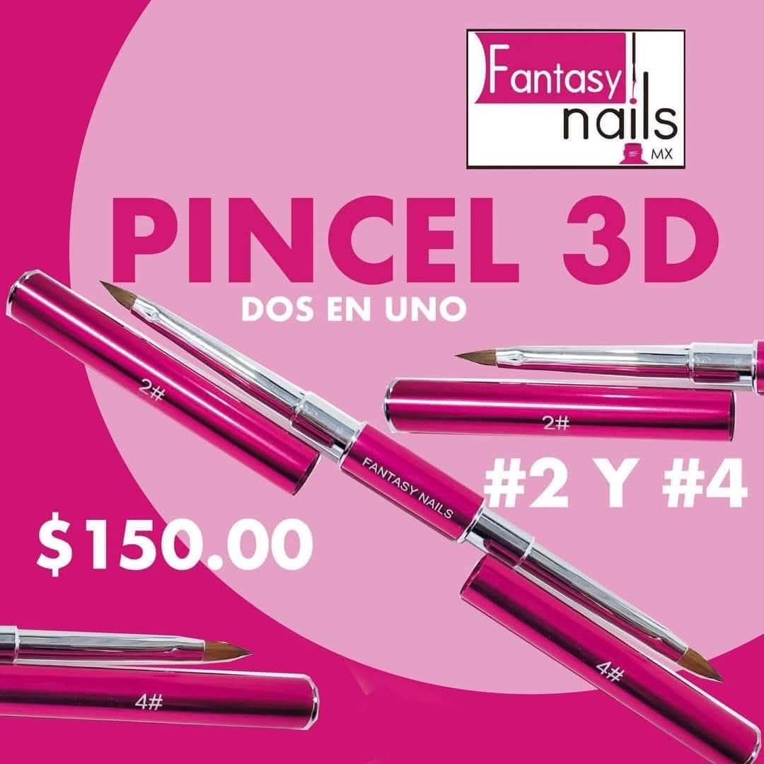 21172 Pincel Dos en 1 #2 y #4 Fantasy Nails