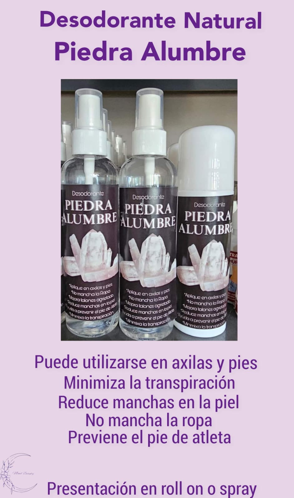 Desodorante Piedra alumbre - MON BEAUTY
