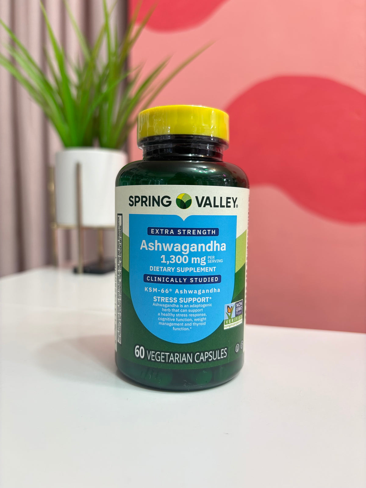 1427 Ashwagandha Root Powder 1,300mg Spring Valley 60 capsulas