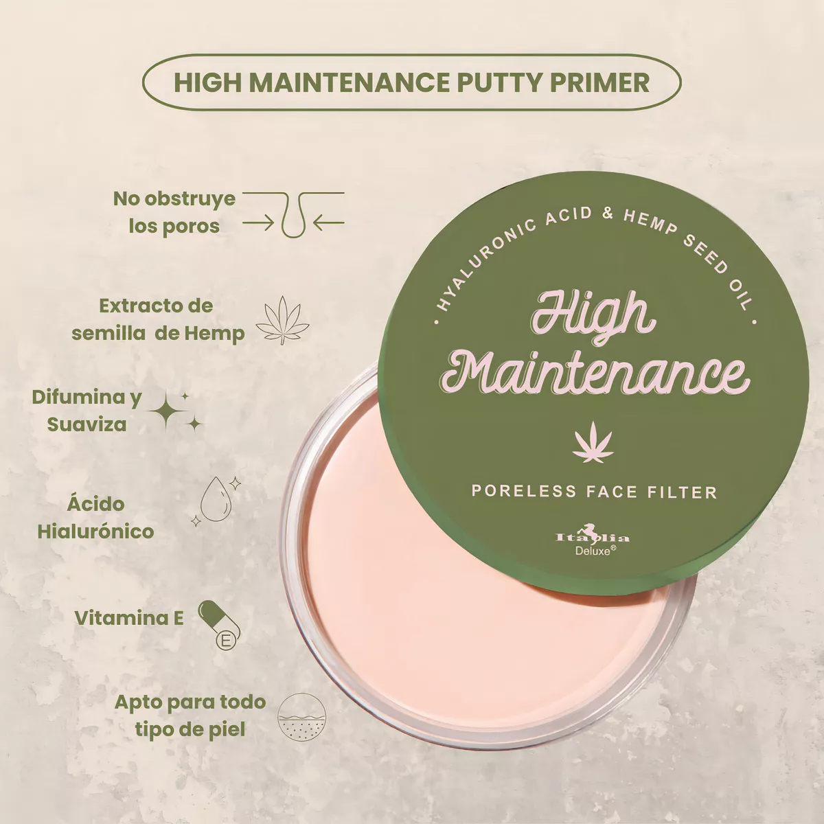 PRIMER HIGH MAINTENANCE PUTTY PRIMER - ITALIA DELUXE