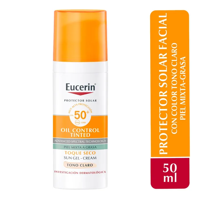 1545 Eucerin Sun Oil Control FPS 50+ Tono Claro 50 ml