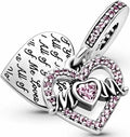 CHP211 Charm mom corazones colgantes.