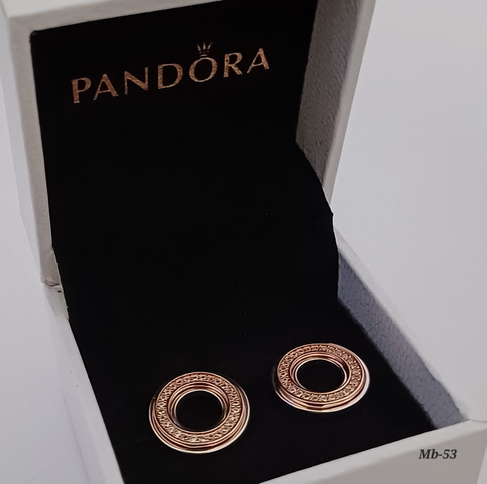 Mb-53 Aretes dupe PANDORA plata 925 Incluye caja