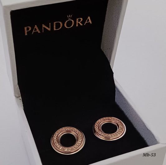 Mb-53 Aretes dupe PANDORA plata 925 Incluye caja