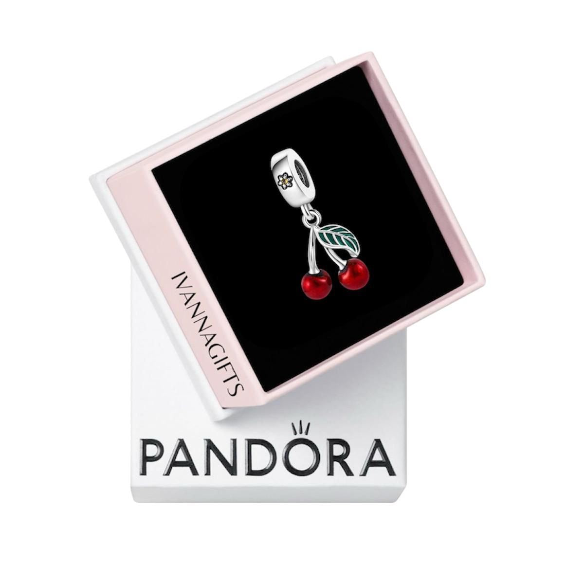 CHP159-Charm cerezas una hoja.