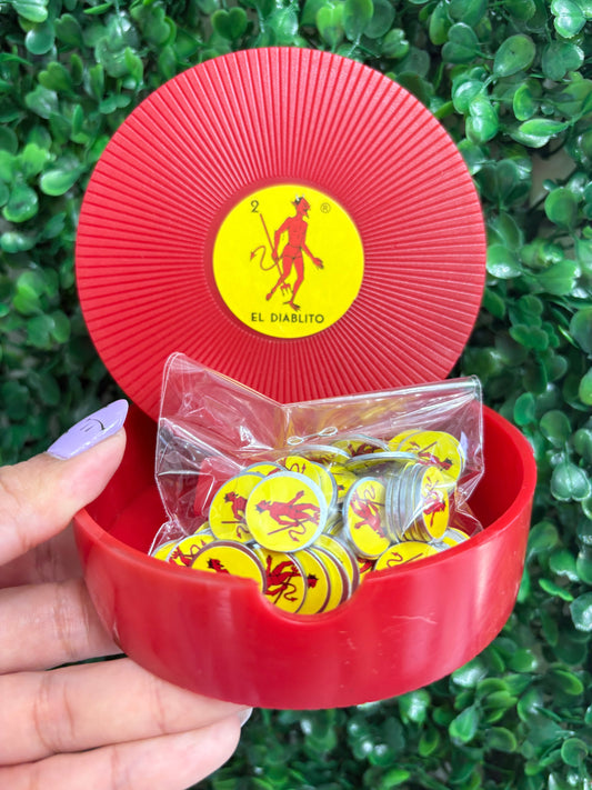 Estuche con 50 Fichas para lotería con imán