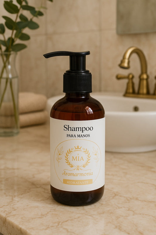 🧴 Shampoo para Manos 250 ml con dosificador con aceite esencial relajante ylang -ylang.