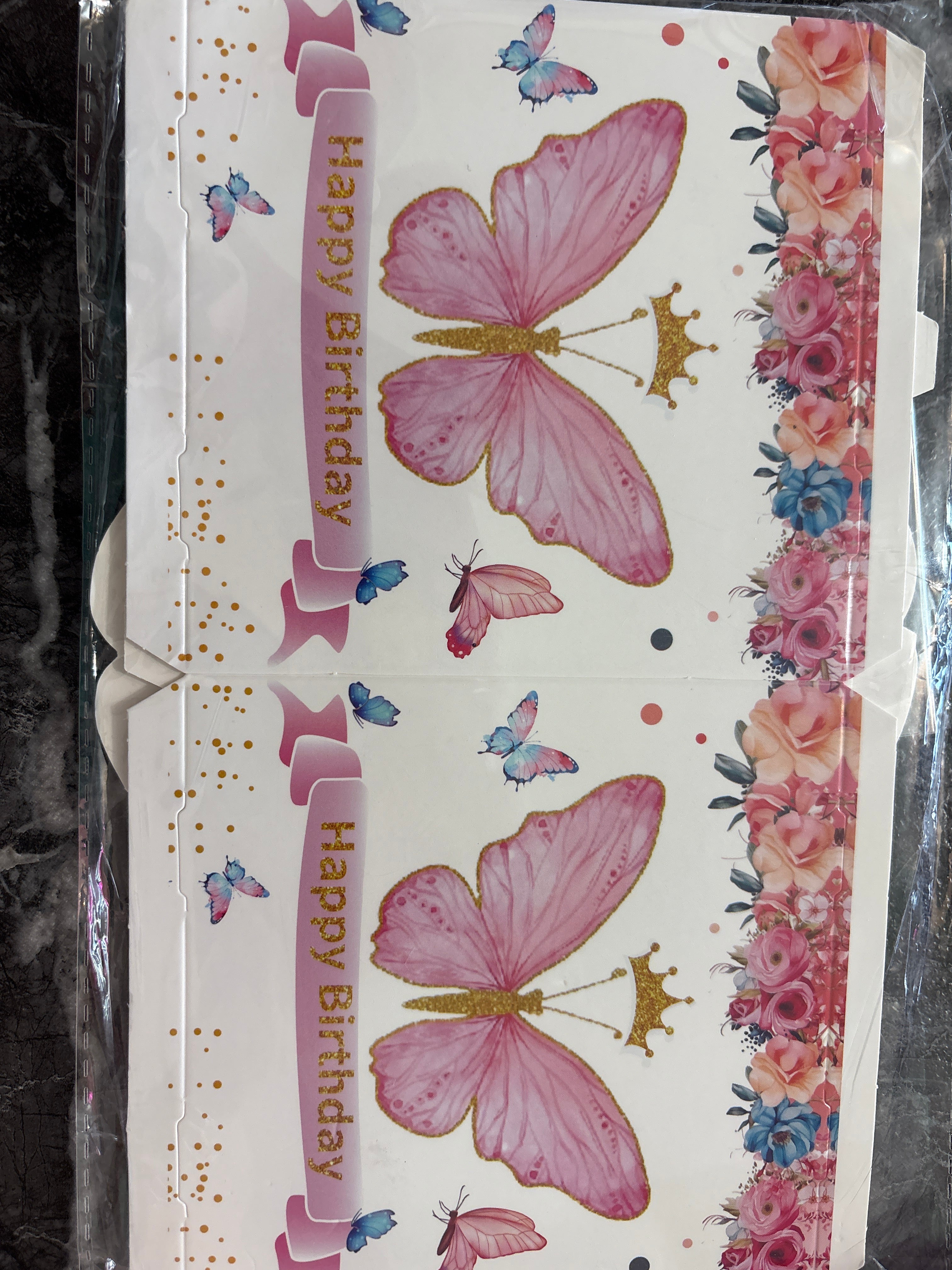 CAJA PARA SOBRE CON LETRERO CUMPLEAÑOS