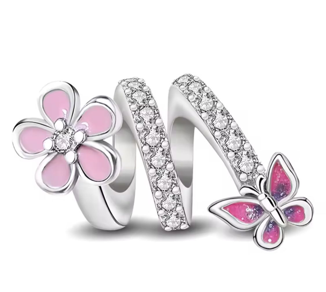 CHP169 Charm mariposa espiral.