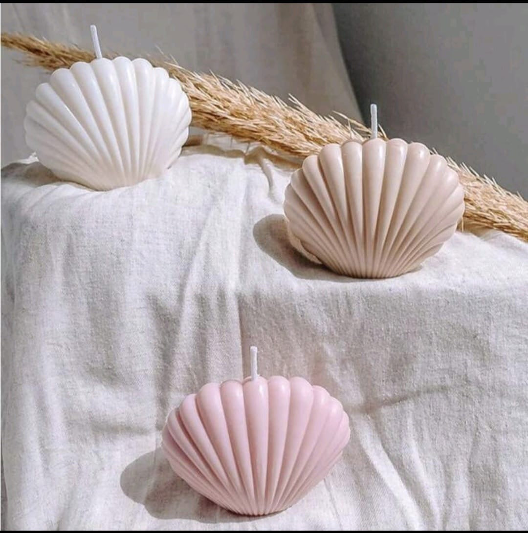 molde de silicona concha de mar chica para elaboración de velas