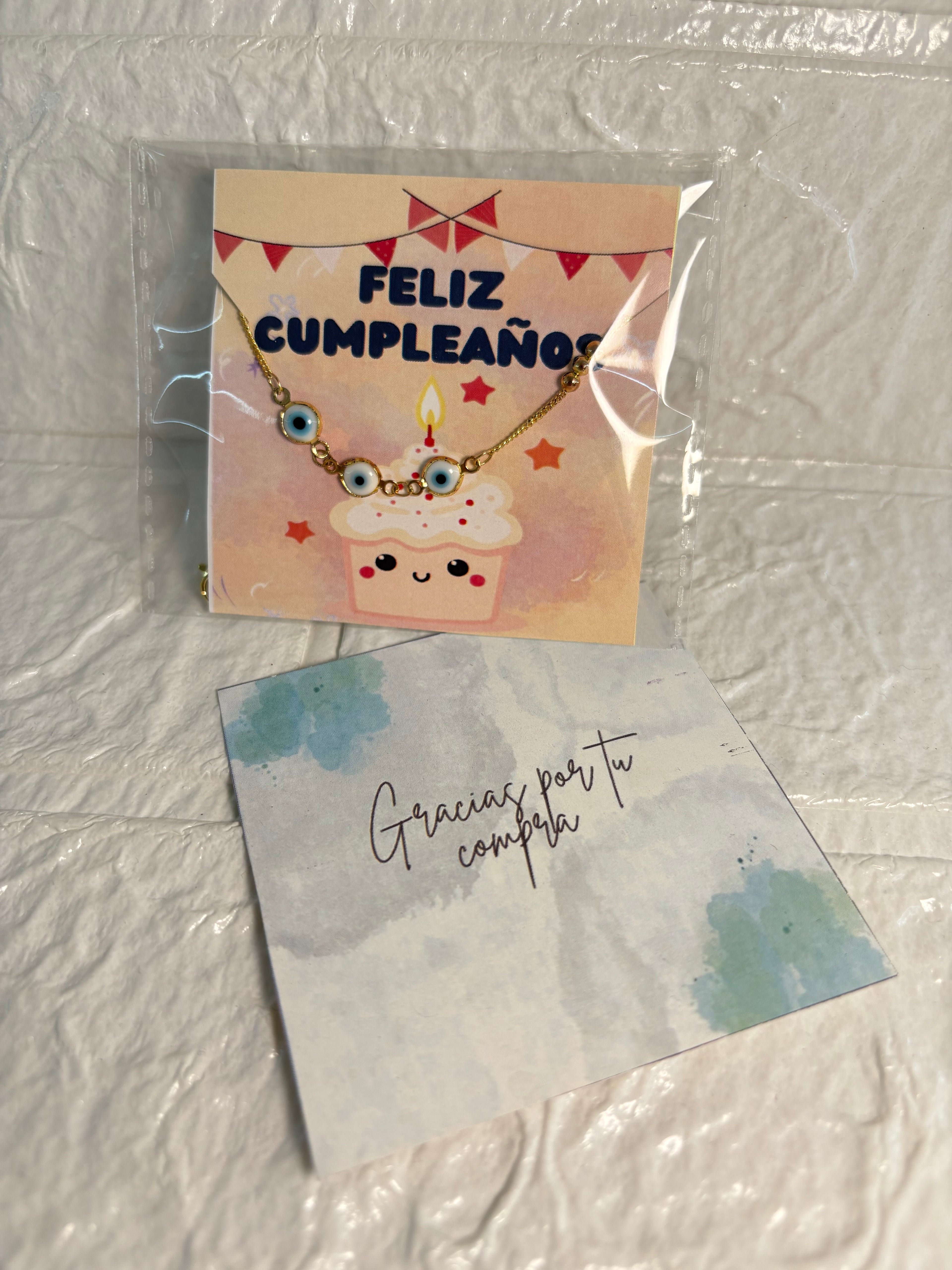 Pulsera ojo turco oro laminado