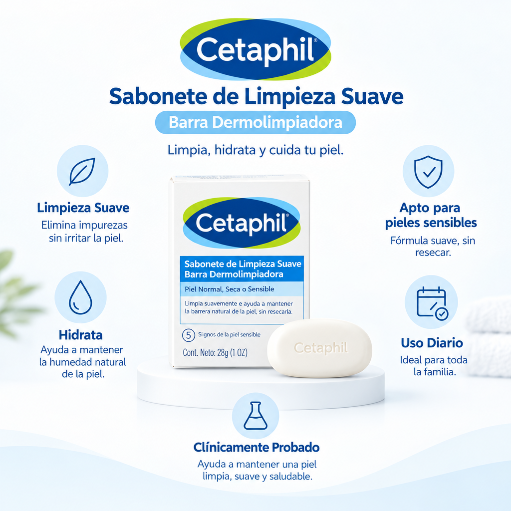 1529 Cetaphil Jabón en barra Dermolimpiadora
