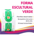 21062 MC NAILS FORMAS ESCULTURALES VERDE GRANDES 500 PIEZAS