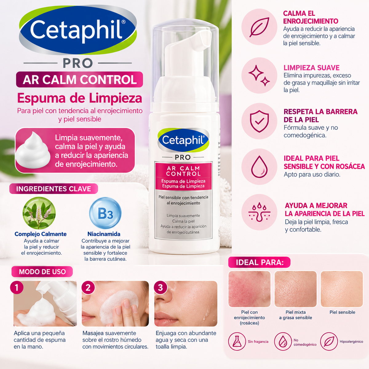 Cetaphil Espuma de limpieza saciar PRO AR CALM CONTROL 30ml