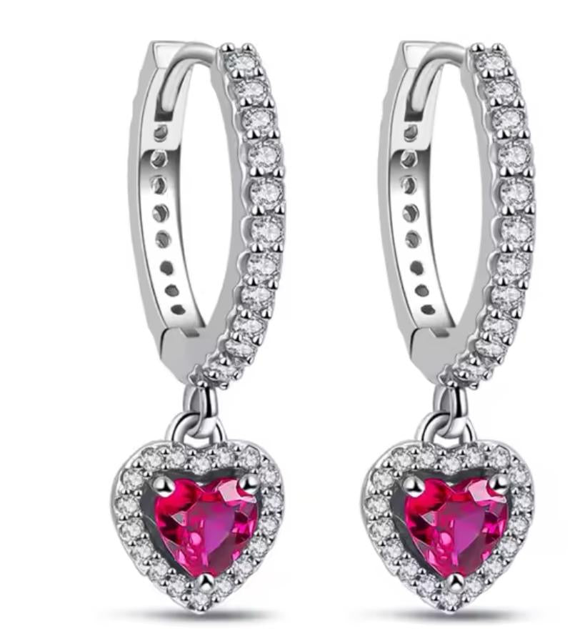 A13 Aretes con corazón colgante 🩷