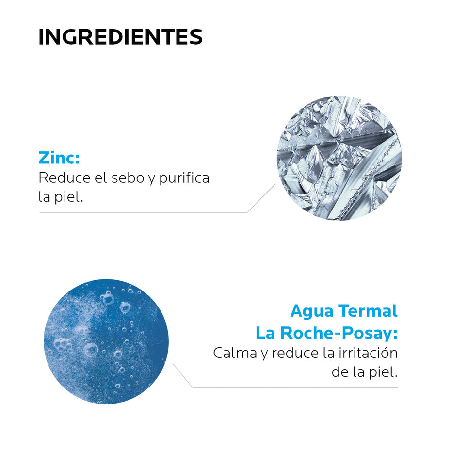 La Roche-Posay Effaclar Gel Espumoso Purificante Limpiador facial para piel grasa y sensible 50ml