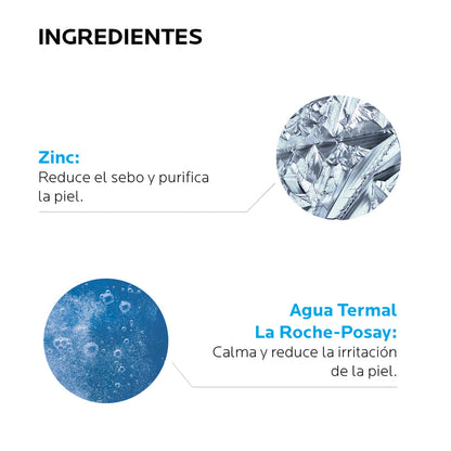 La Roche-Posay Effaclar Gel Espumoso Purificante Limpiador facial para piel grasa y sensible 50ml
