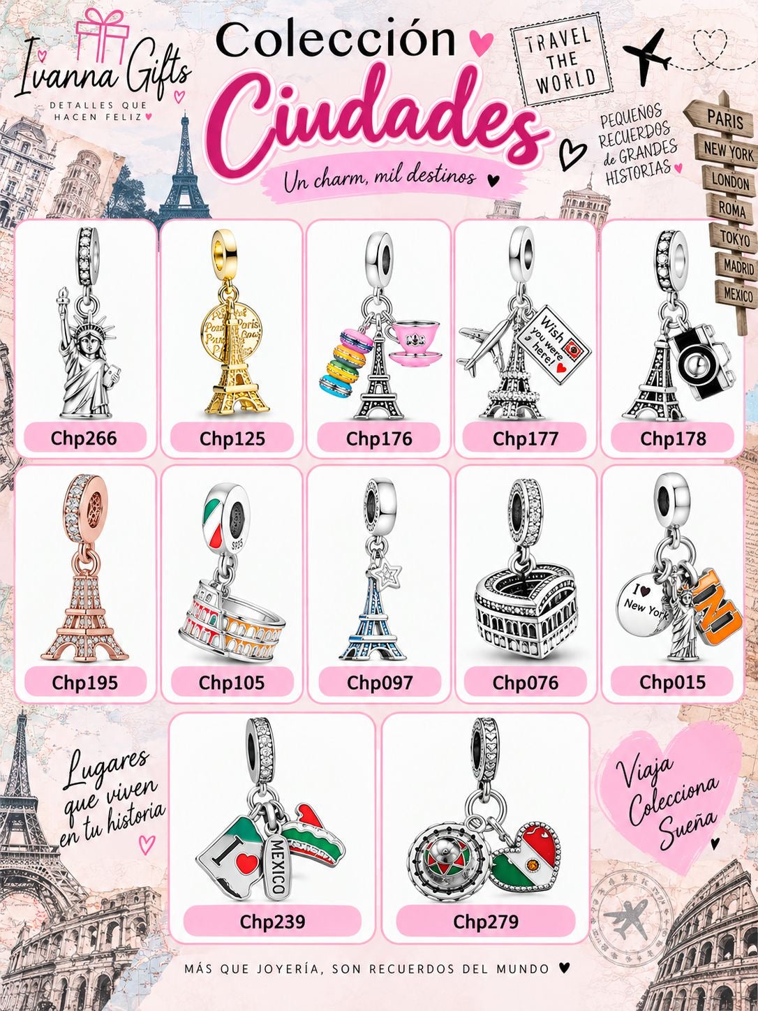 Charm Colección Ciudades. 🗽
