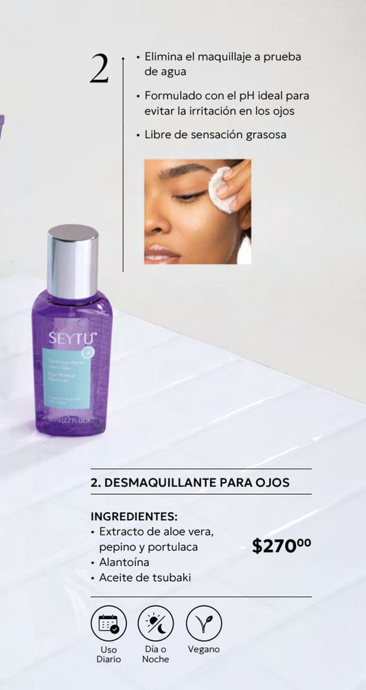 Desmaquillantes para ojos.