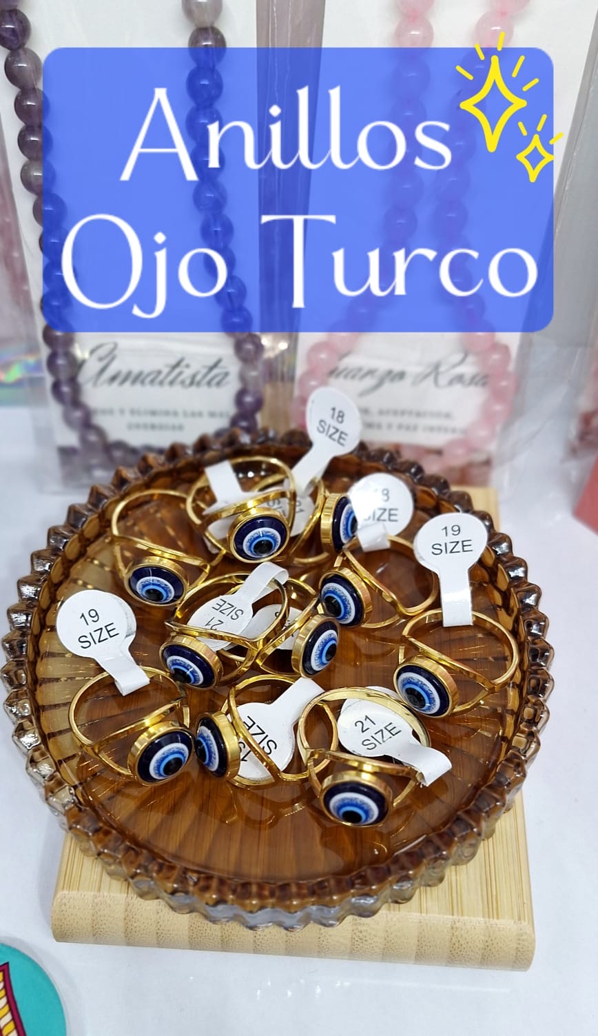 Anillo ojo turco acero inoxidable