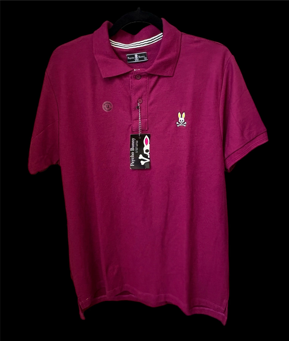 1763 Playera tipo polo Magenta Talla XL