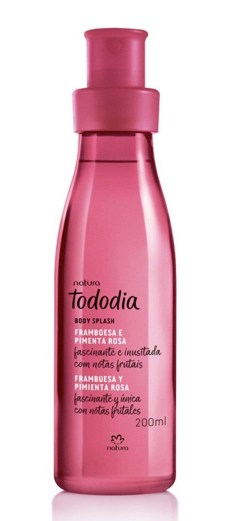 Body splash frambuesa y pimienta rosa - 200 ml - Tododia