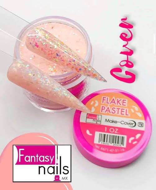 21057 Acrílico Make Cover FLAKE PASTEL  1 oz Fantasy Nails
