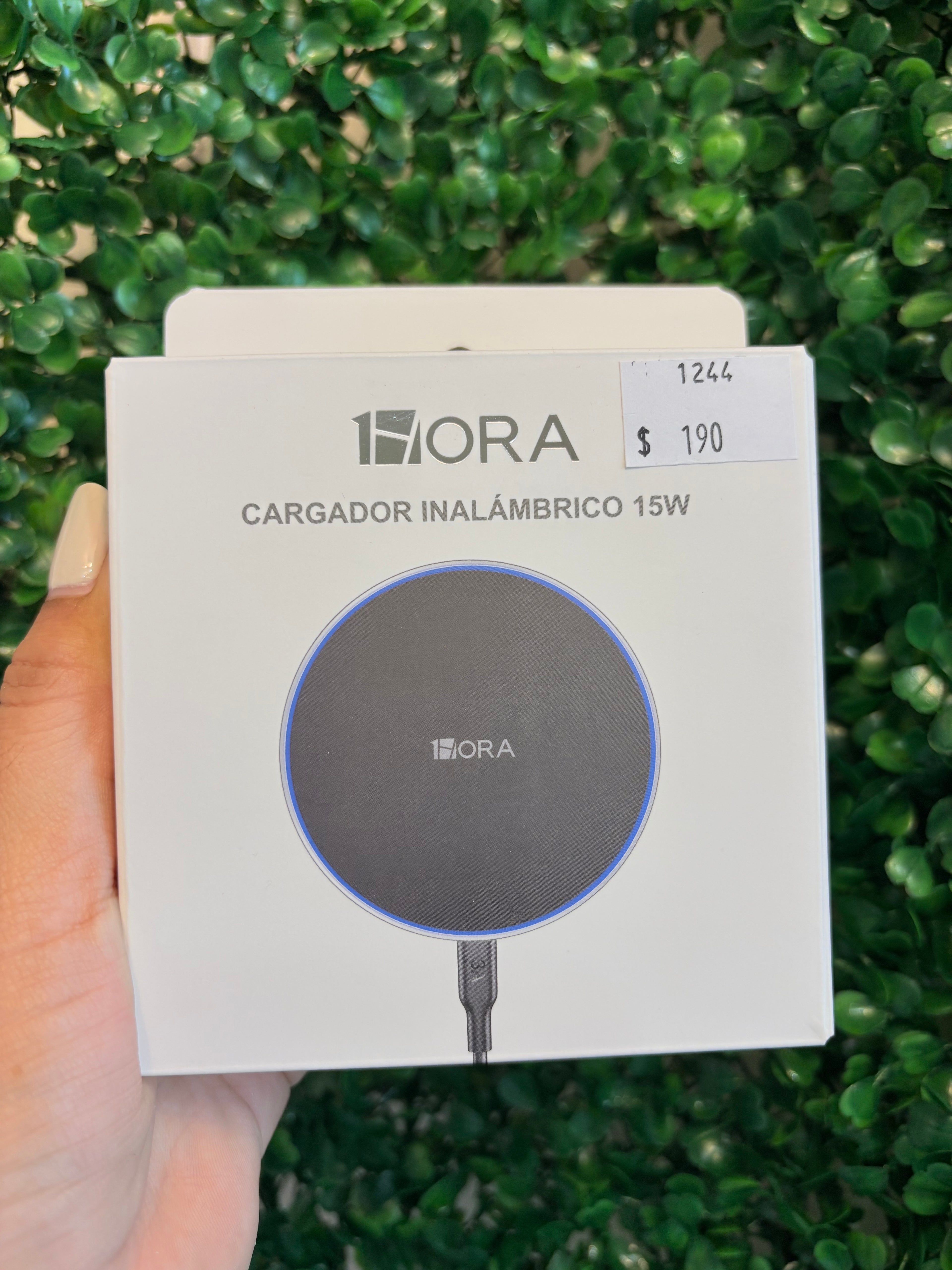 Cargador inalámbrico 15W 1Hora