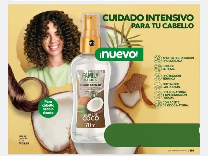 Sérum capilar con aceite de coco 🥥