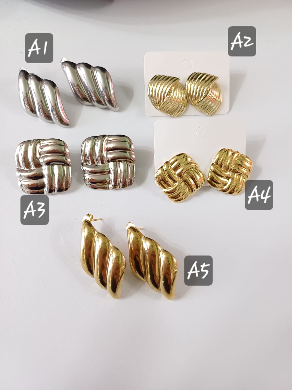 AR-2571 Aretes Acero inoxidable