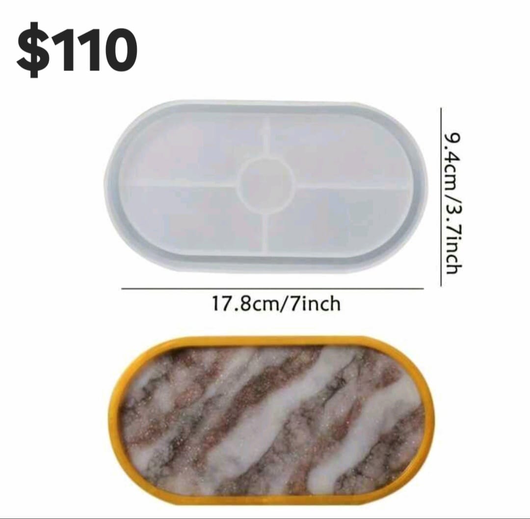 Molde de silicona para elaboración de base de yeso o resina.
