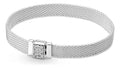 P43 Brazalete estilo Pandora incluye caja. Material: Baño de plata.