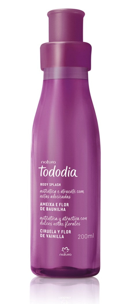 Body splash ciruela y flor de vainilla - 200 ml - Tododia
