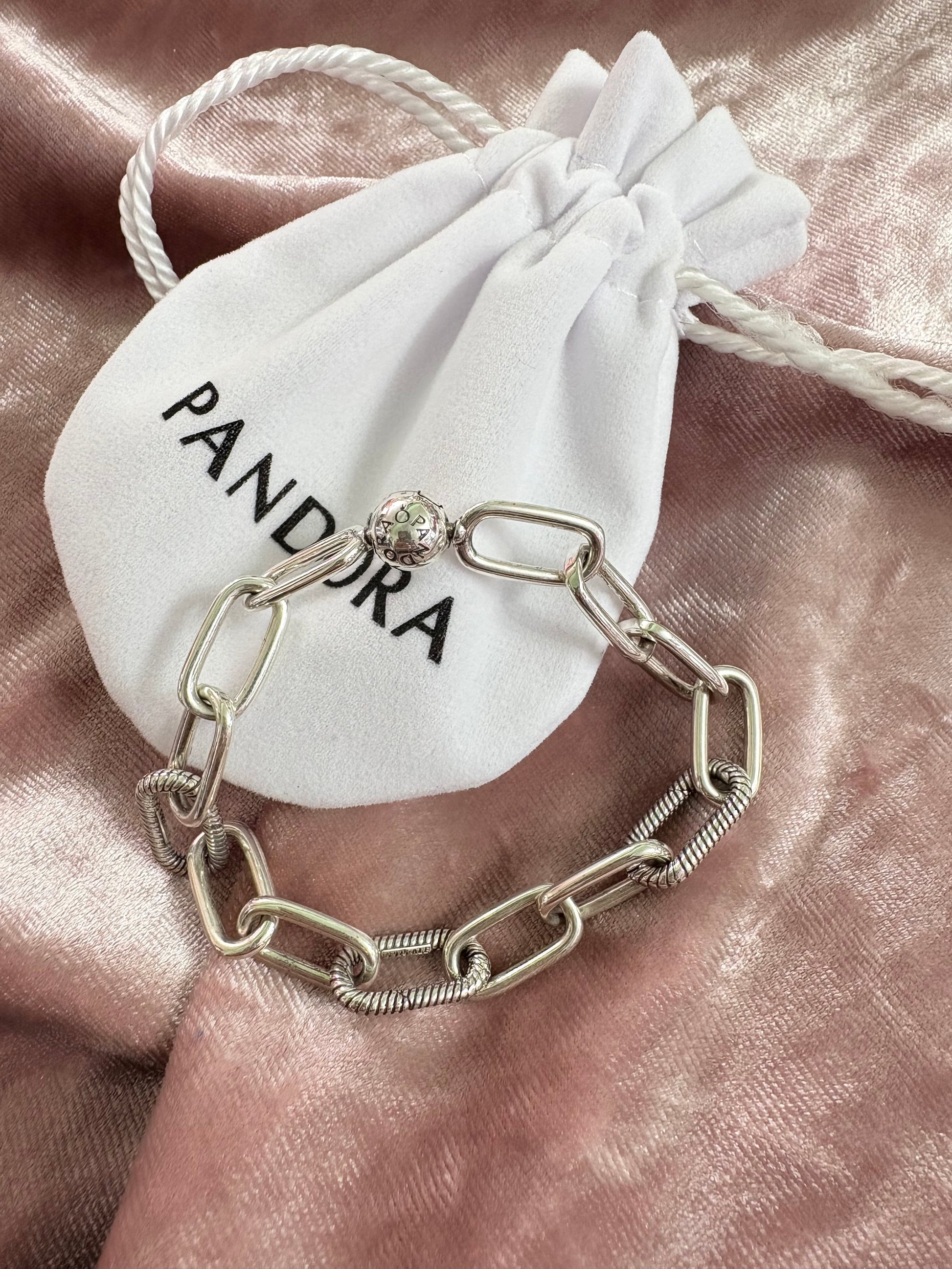 PL03 Brazalete Eslabones estilo Pandora Calidad Premium