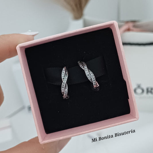 Mb-12 ARETES PLATA S925  INCLUYE CAJA