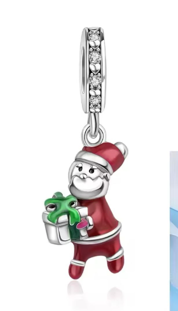CHP139- Charm Santa Clos con regalo.