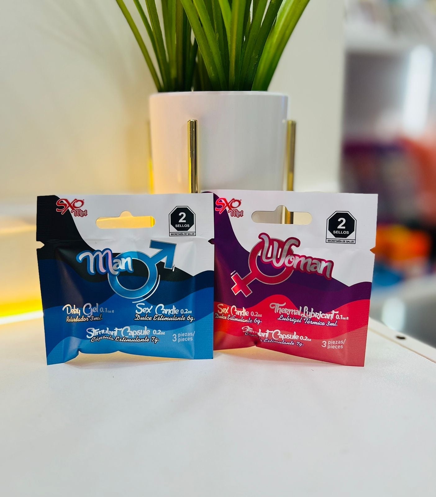 25077 *Mini kit* Contiene 3 piezas  -Gel retardador  -Cápsula Estimulante