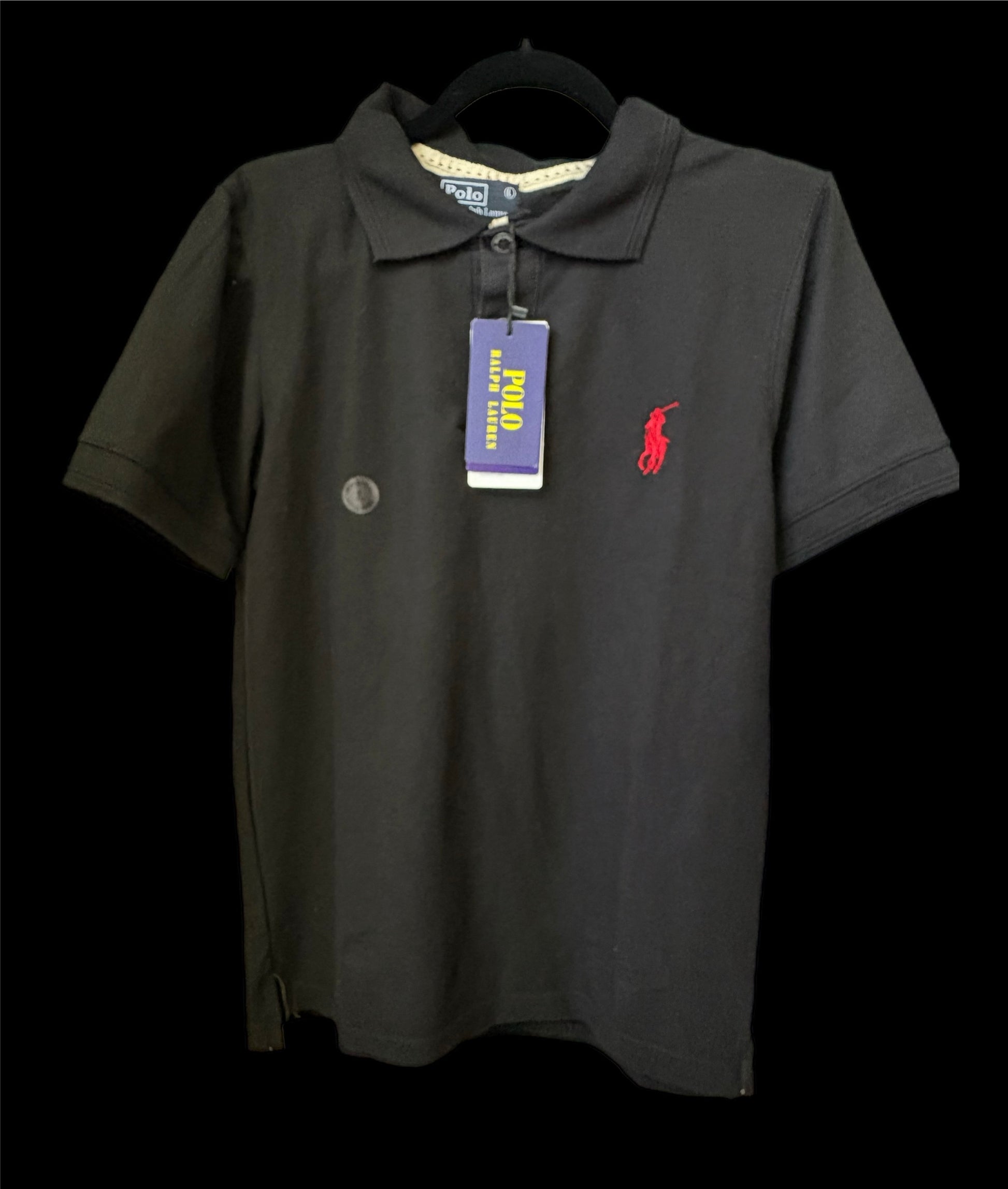 Playera tipo polo Negro Talla L