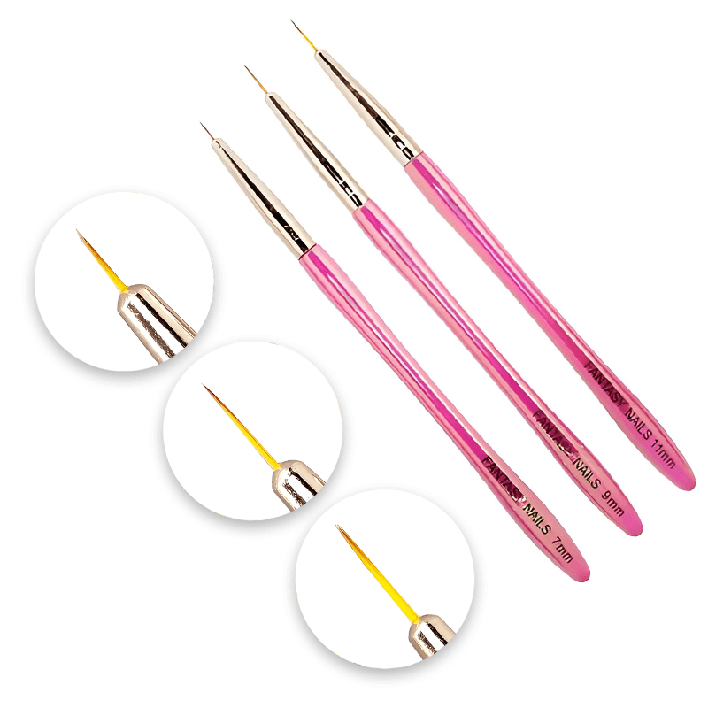 21114 Set con 3 pinceles liner Fantasy Nails