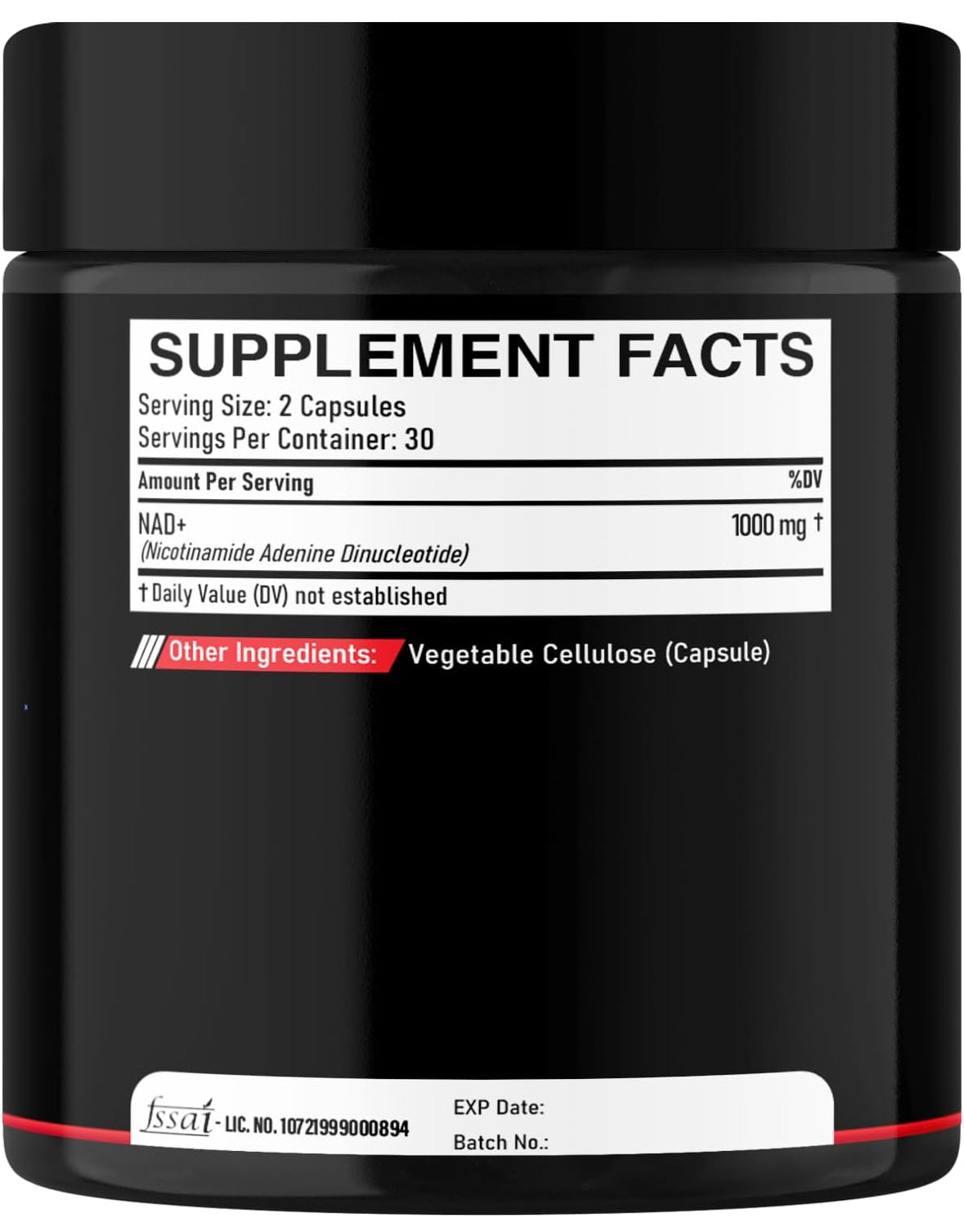 Suplemento NAD+ 1000 mg - Suplemento NAD puro - Reparación de energía y ADN, defensa del envejecimiento, función cerebral - 60 cápsulas