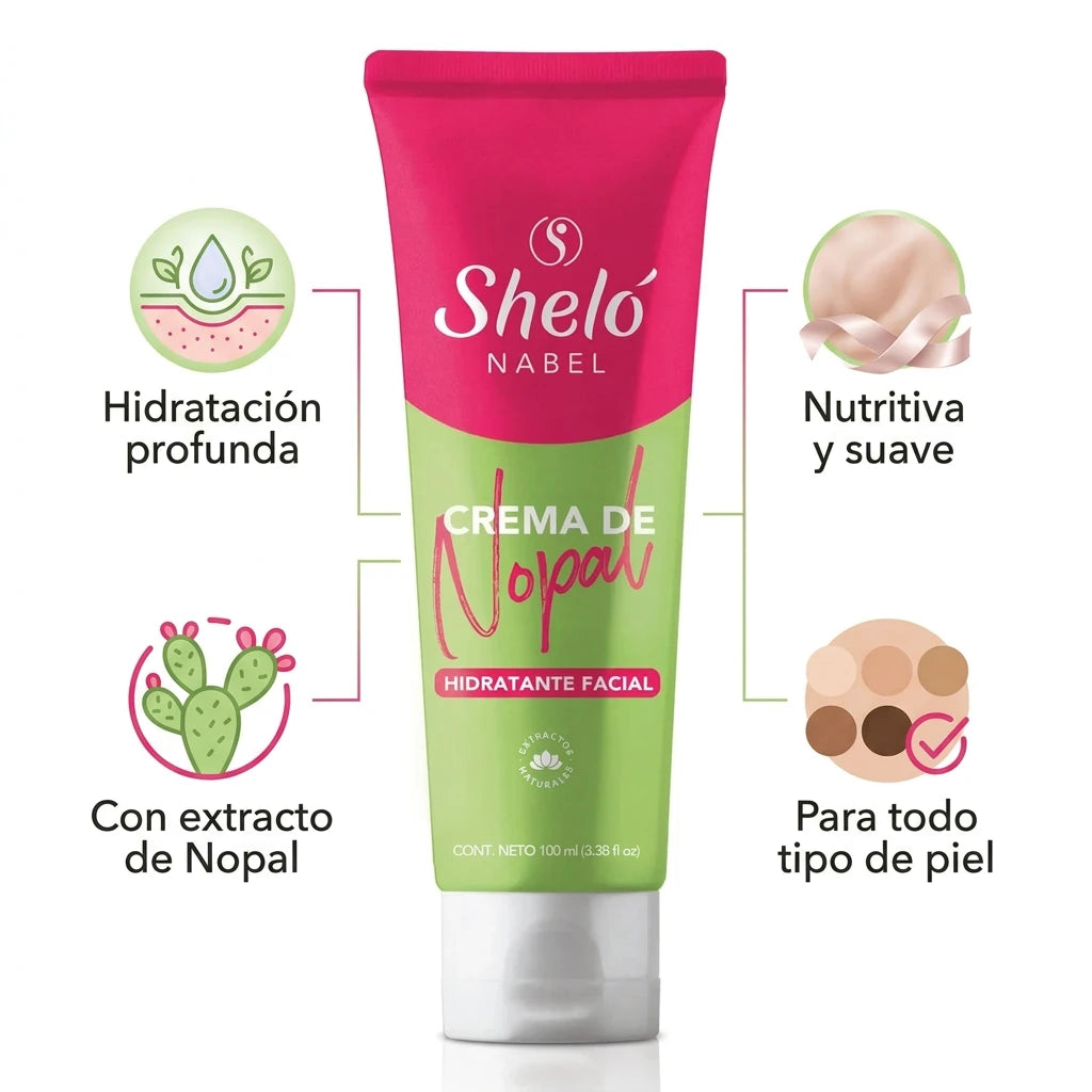 Crema de Nopal Hidratante Facial 100ml  - Shelo Nabel