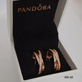 Mb-68 Aretes dupe PANDORA plata 925 Incluye caja