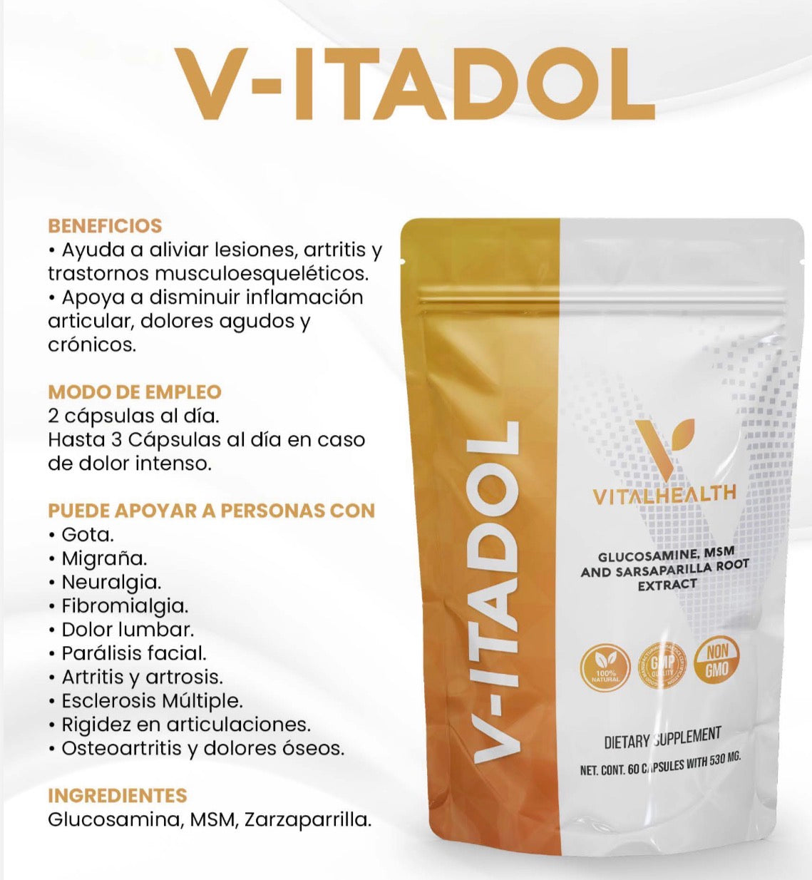 VITADOL - Suplemento para articulaciones y dolor lumbar