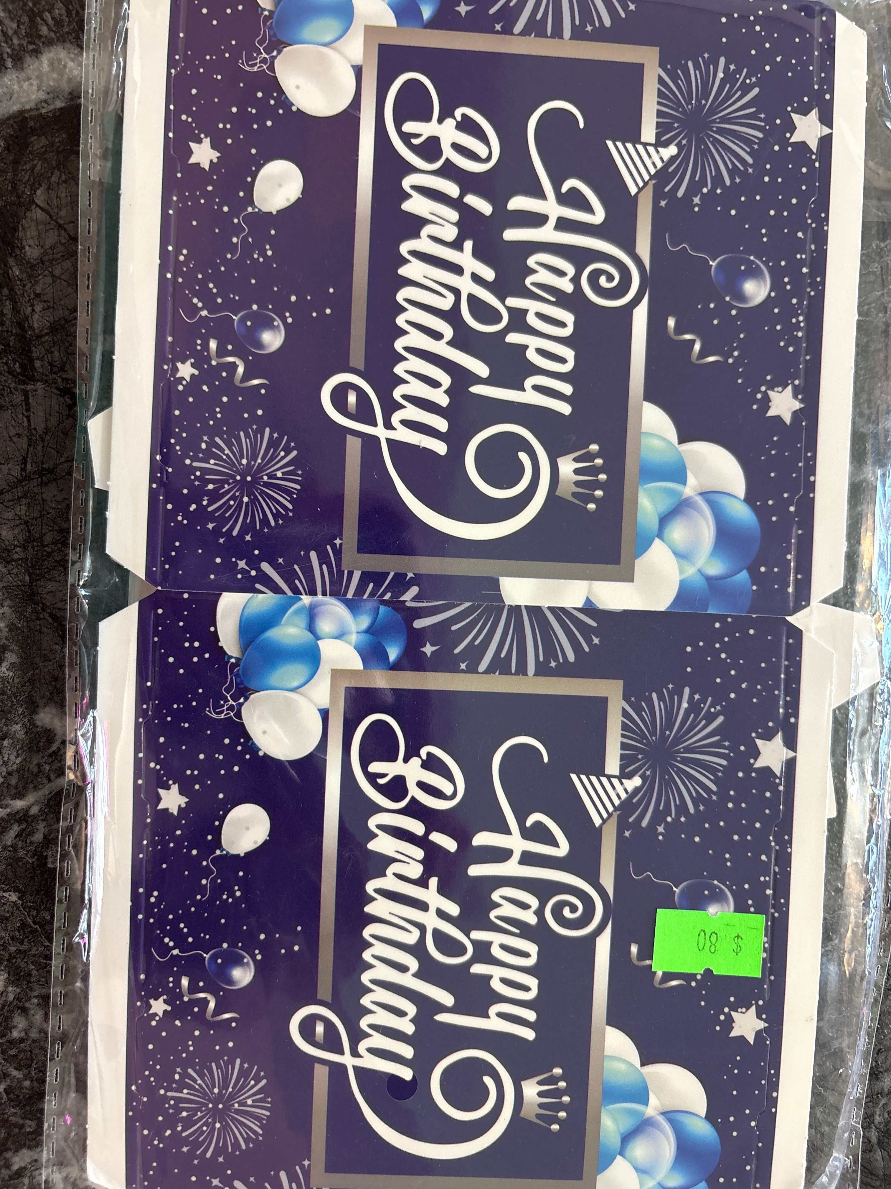 CAJA PARA SOBRE CON LETRERO CUMPLEAÑOS