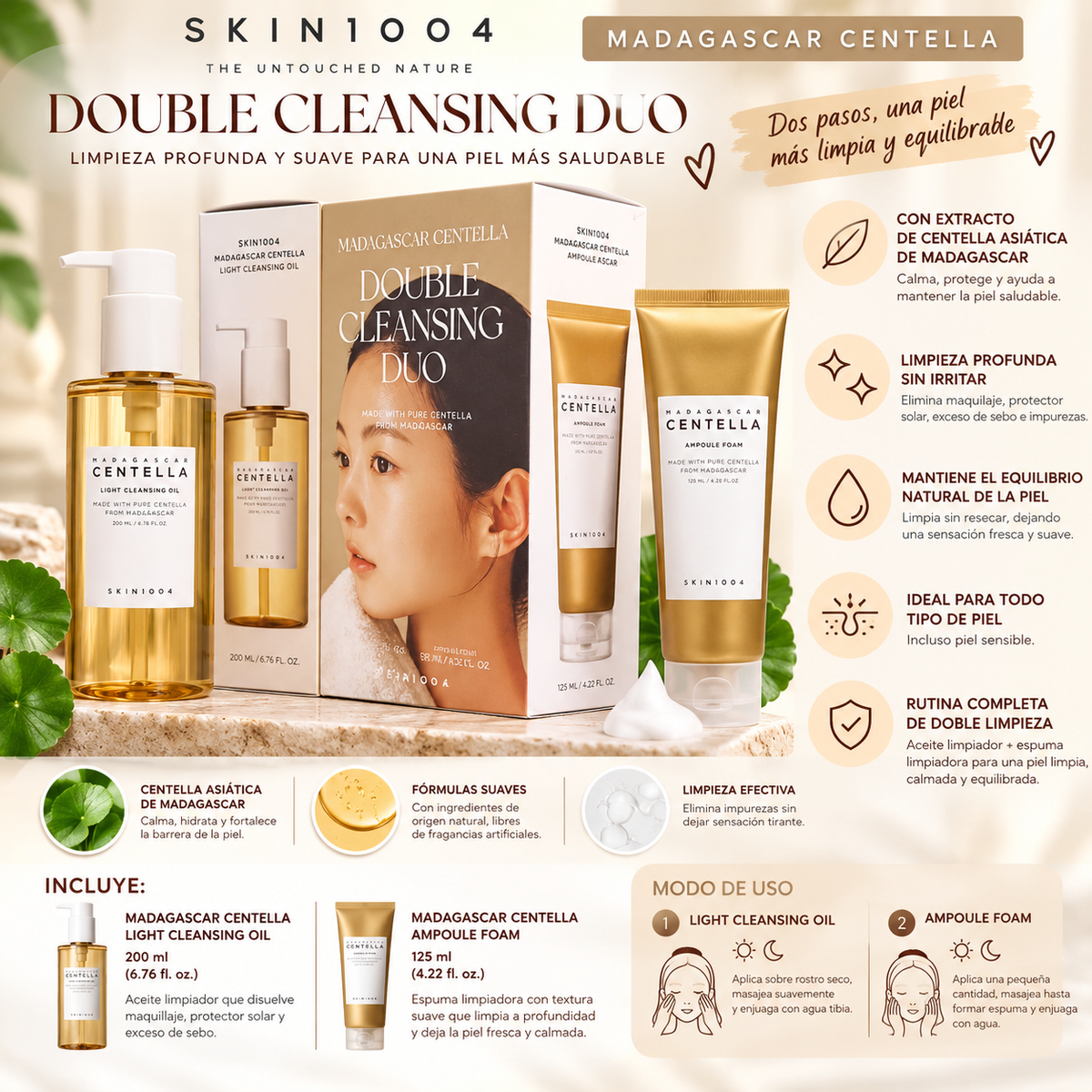 MADAGASCAR CENTELLA DOUBLE CLEANSING DUO