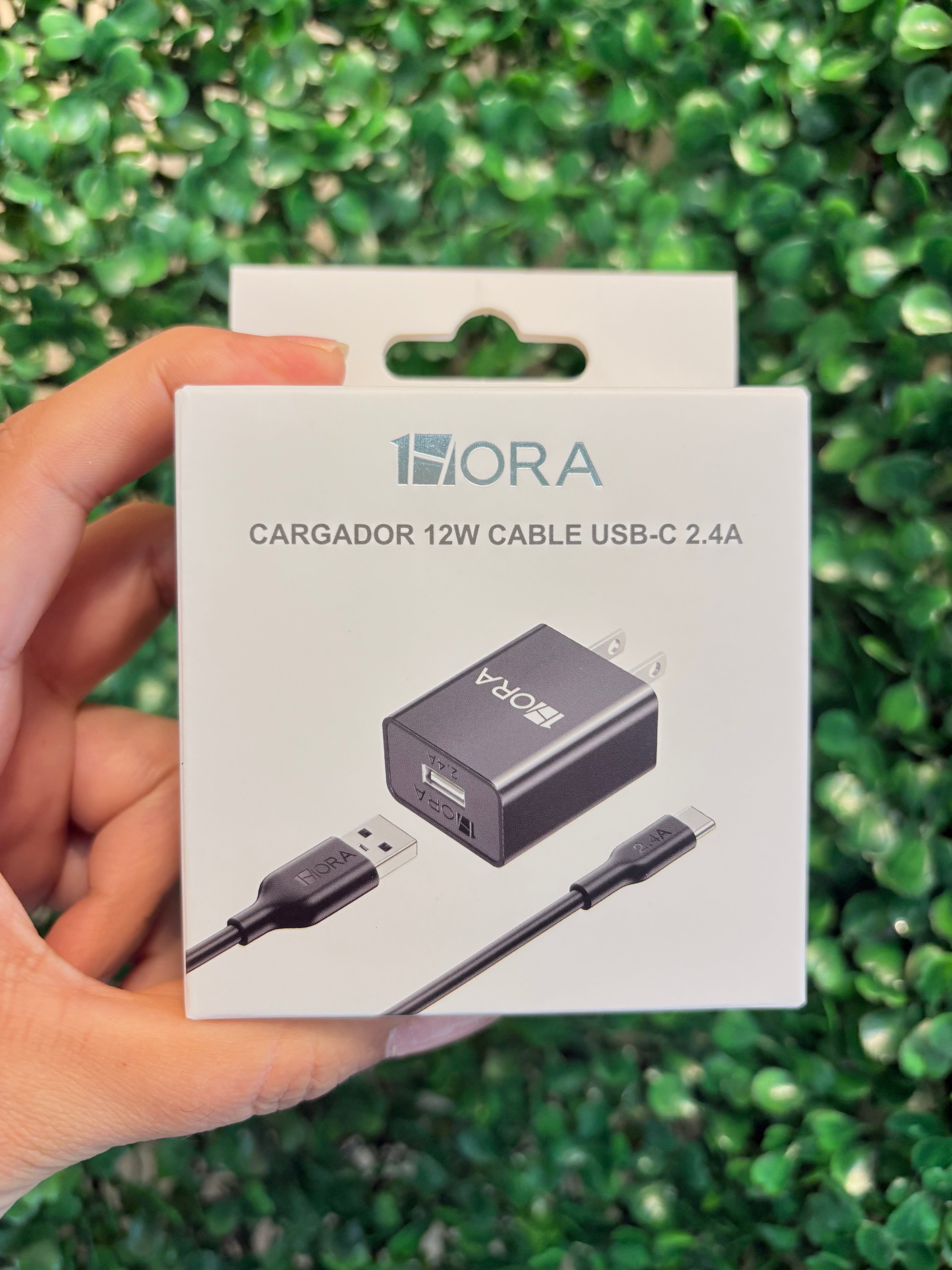 Combo cargador 12w Tipo C - 1Hora
