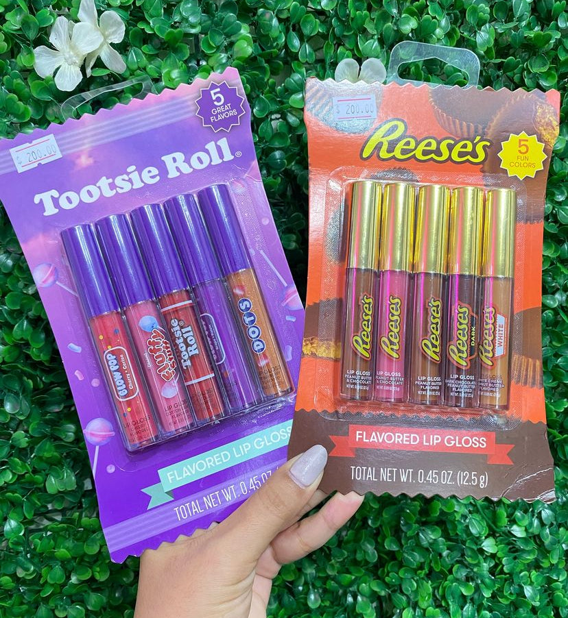 Set Lip Gloss con 5 tonos