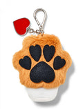 BATH&BODY WORKS | Brown Heart Paw With Charm PocketBac Holder / Porta Gel - Incluye Gel Antibacterial