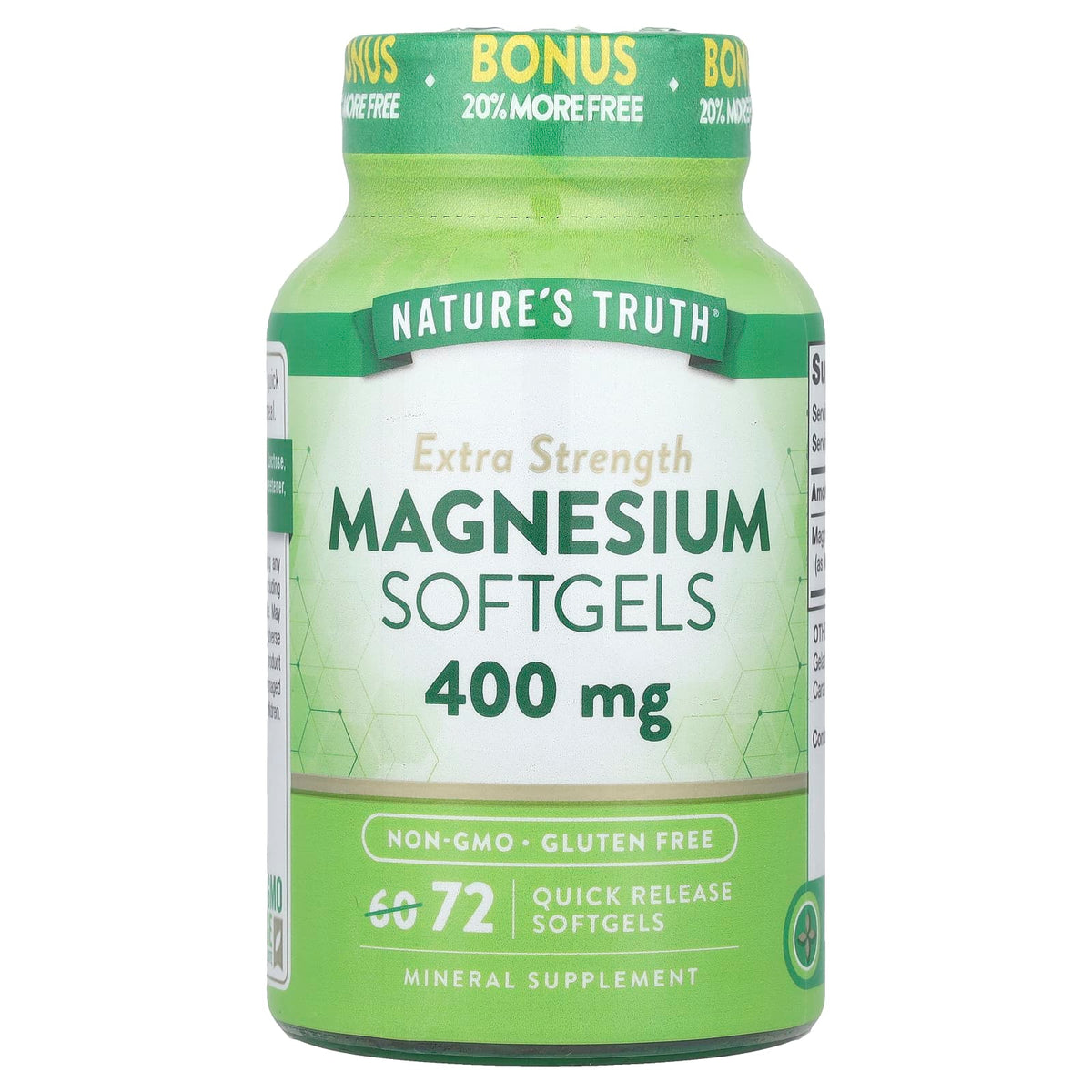 1658 Magnesio, 400 mg, 72 cápsulas Nature's Truth